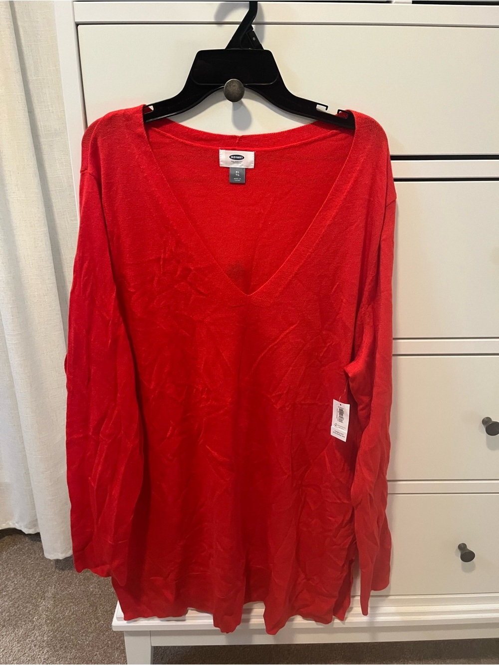 Old Navy Red V-Neck Sweater Top
